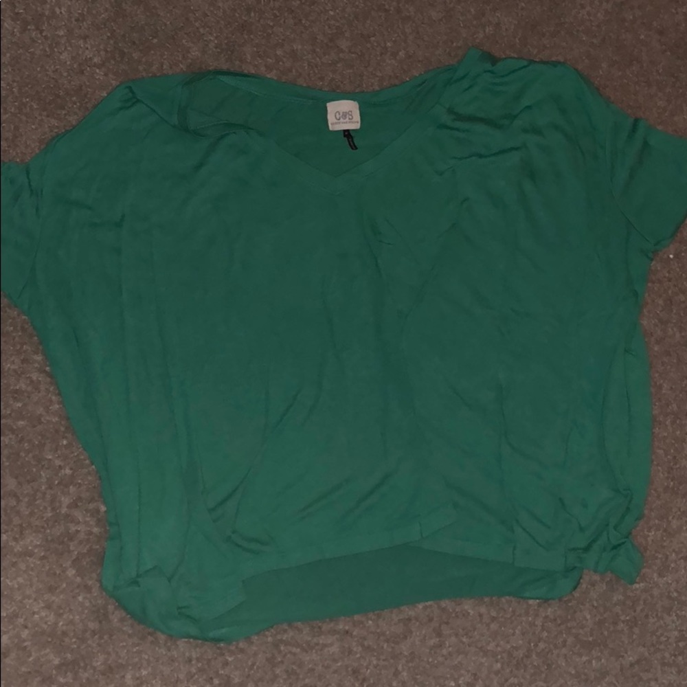 Green crop top